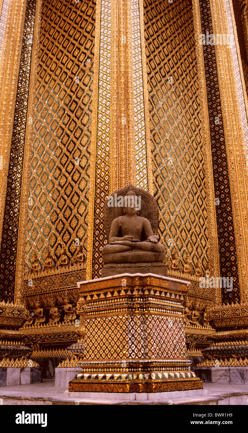 Thailand Asia Bangkok Wat Pra Keo Asia Southeast Asia Buddha statue figure faith buddhism deity hope medit Stock Photo