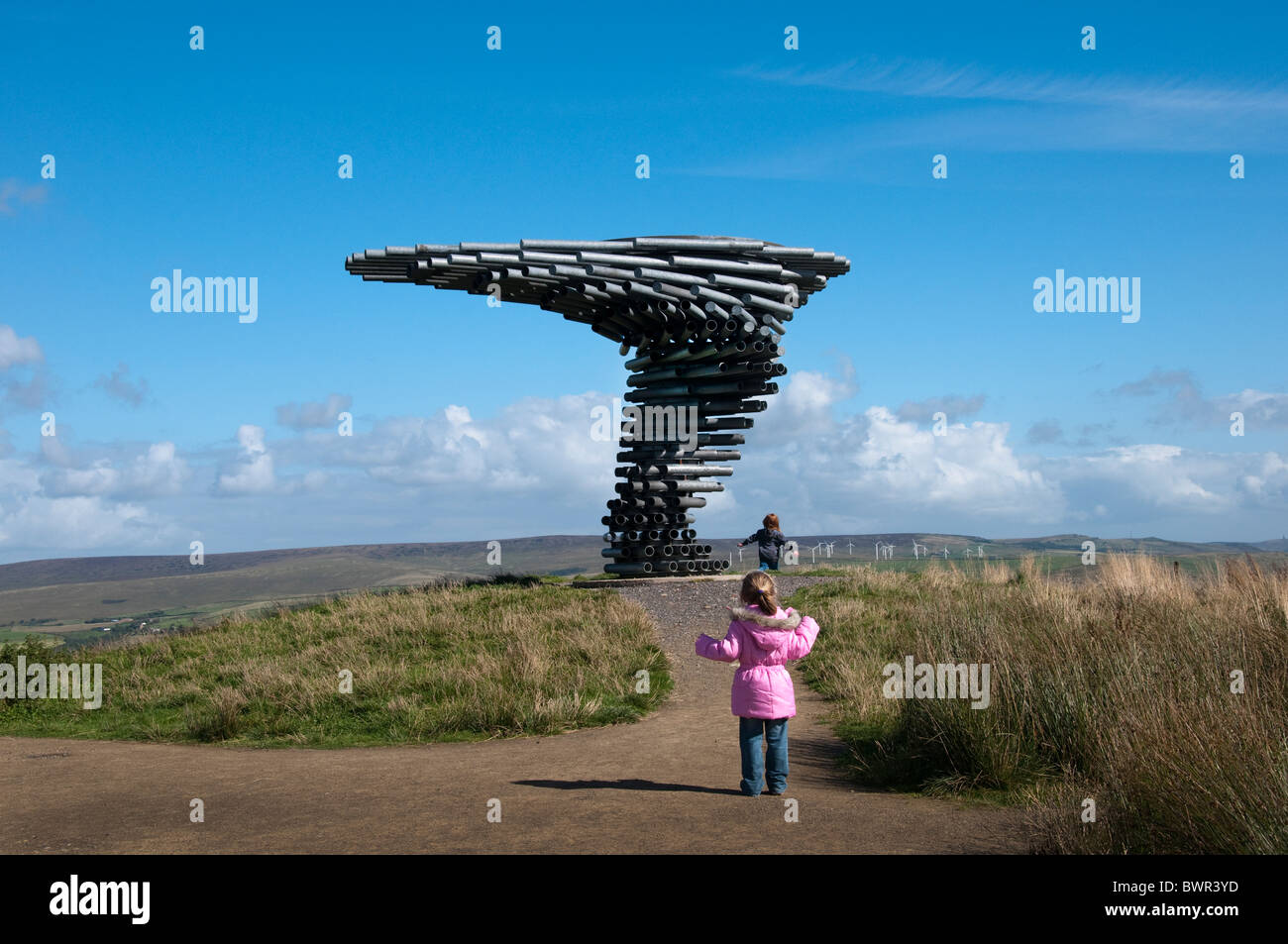 The Singing Ringing Tree Panopticon high on the moors above Burnley in ...