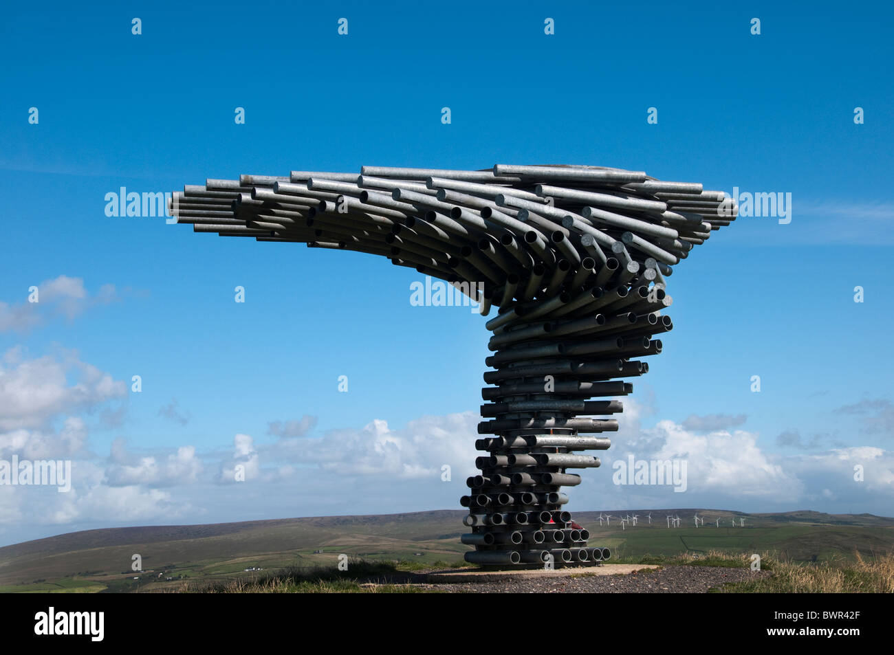 The Singing Ringing Tree Panopticon high on the moors above Burnley in ...