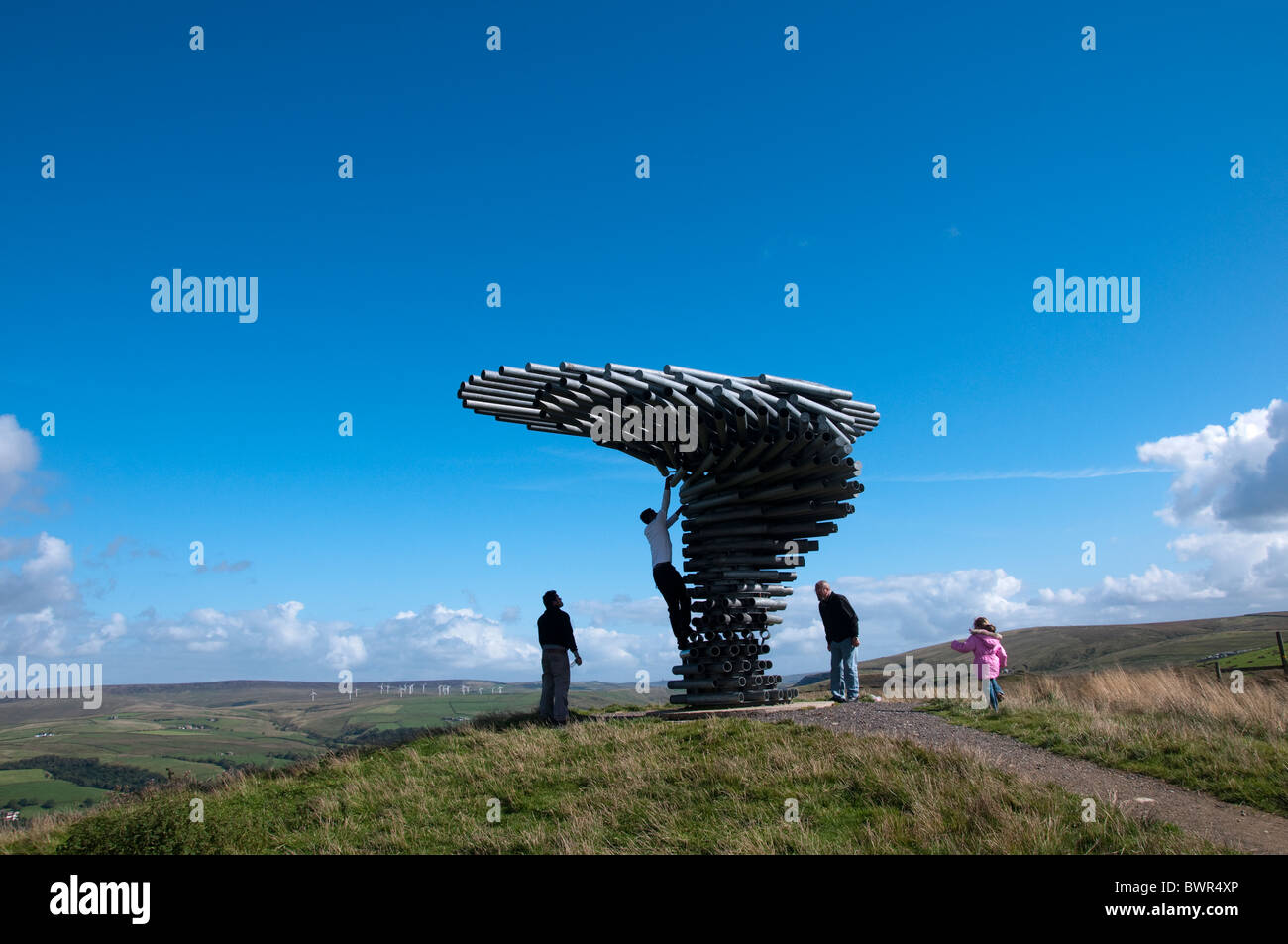 The Singing Ringing Tree Panopticon high on the moors above Burnley in