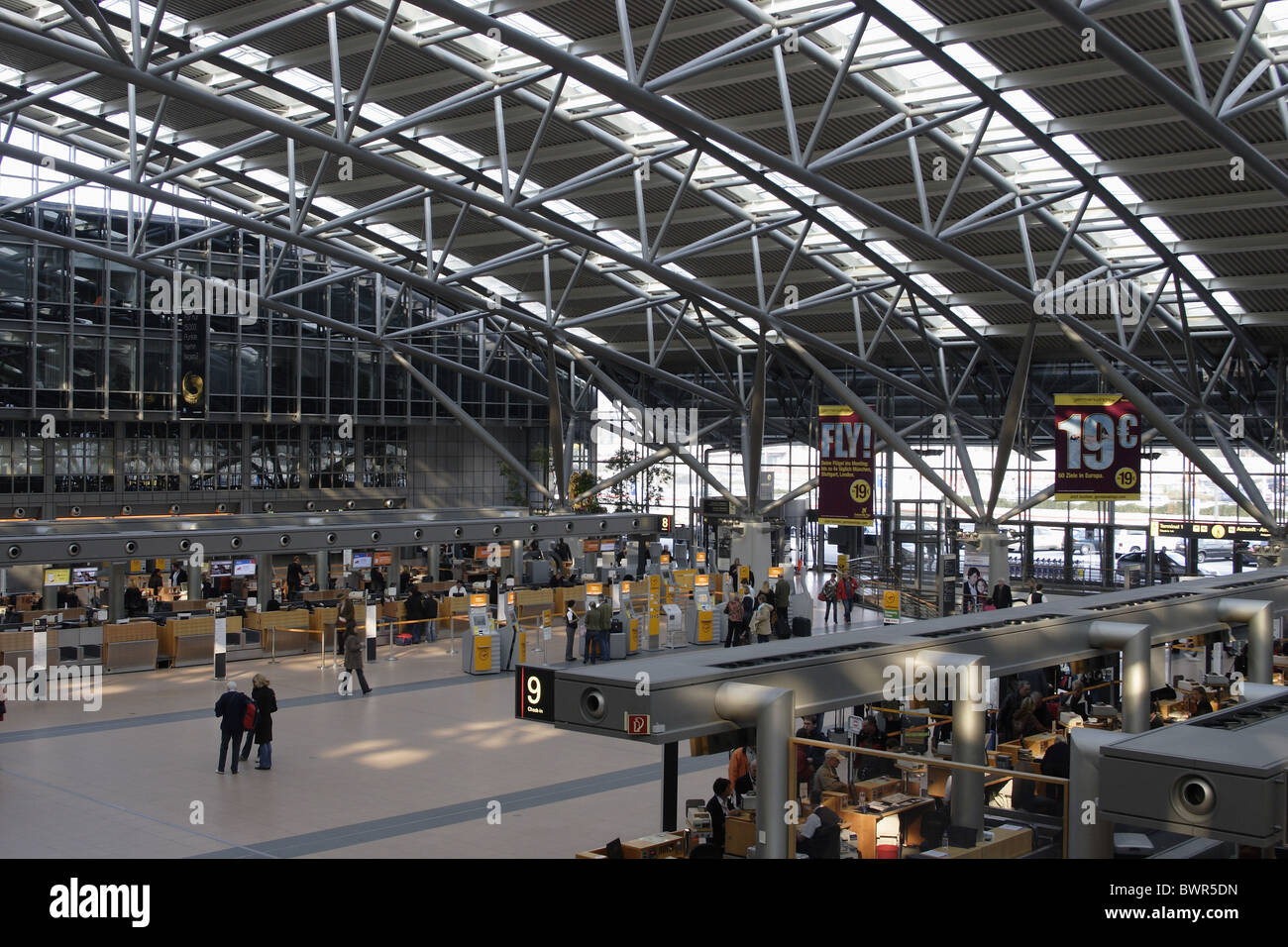 Hamburg Airport Checkin hall Terminal 1 Germany Europe Indoor Stock Photo 33085969 Alamy
