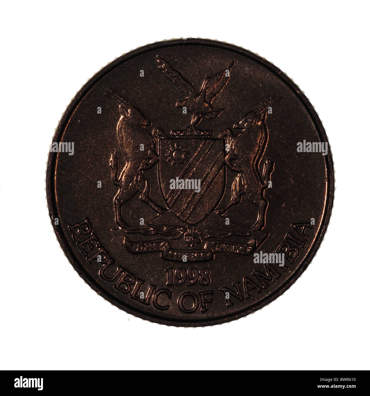 Namibian dollar coin Stock Photo