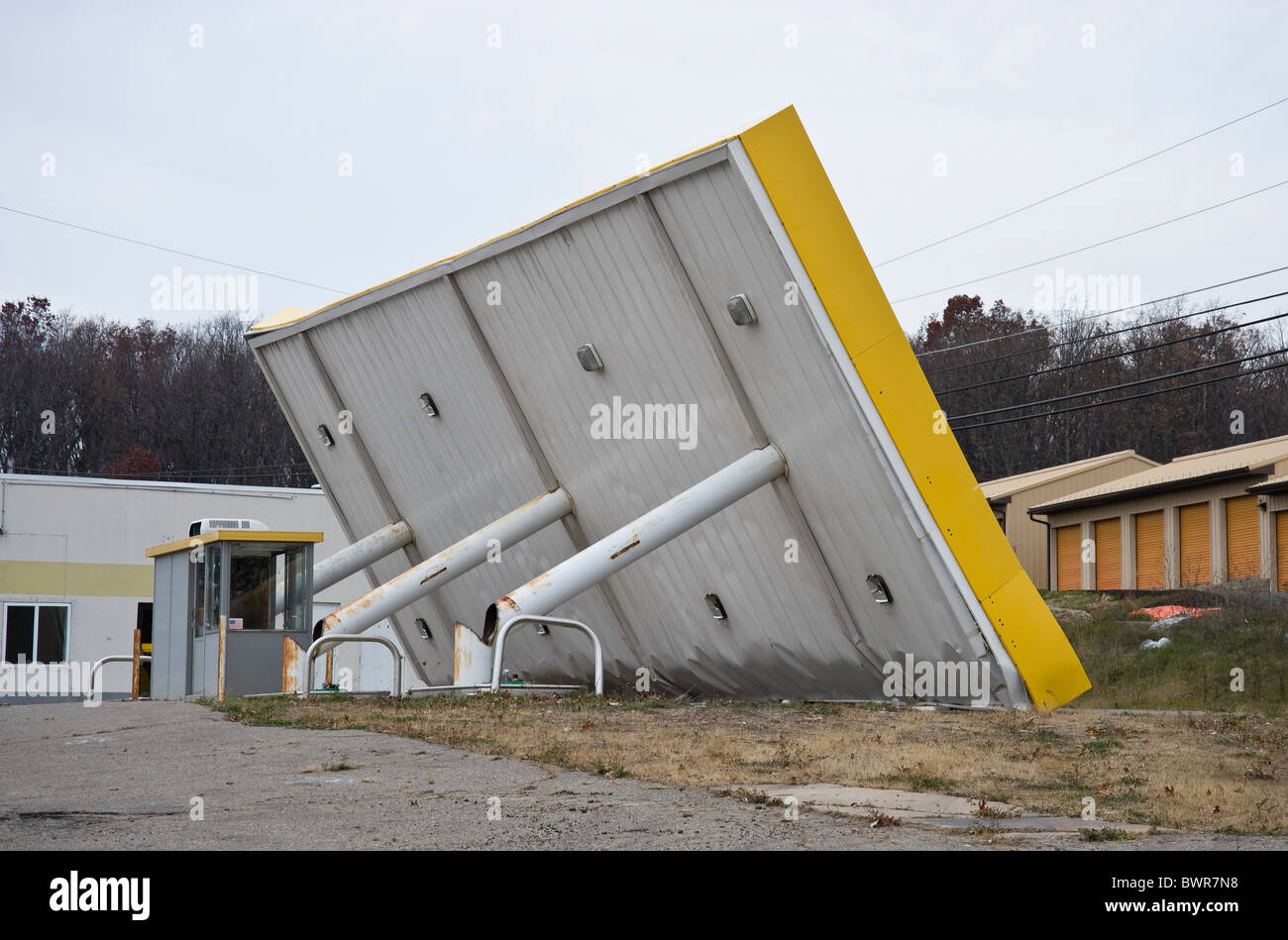 Storm Wind Damage Stock Photo