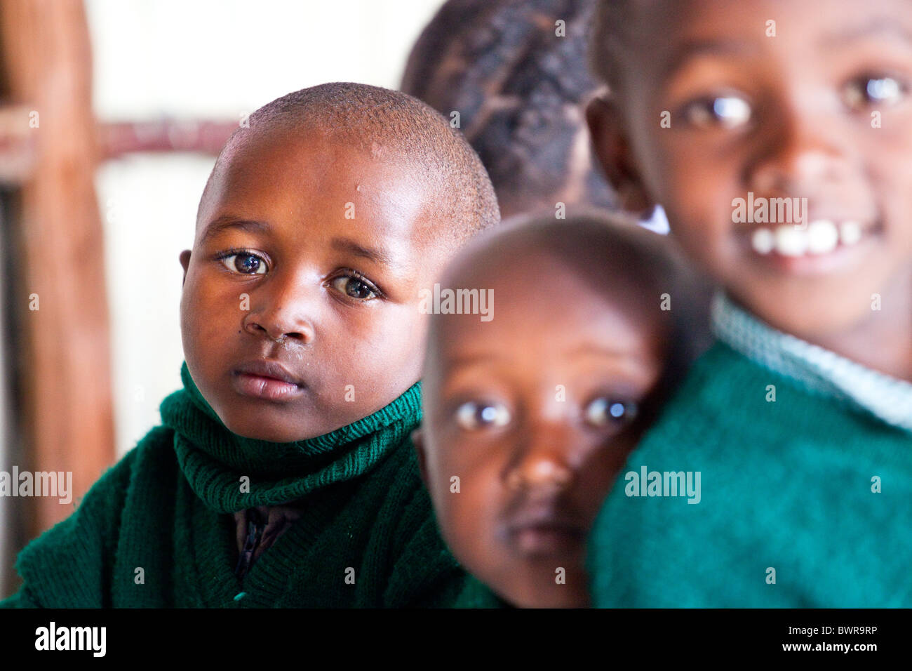 Boys from Mathare Slums at Maji Mazuri Centre and School, Nairobi, Kenya Stock Photo