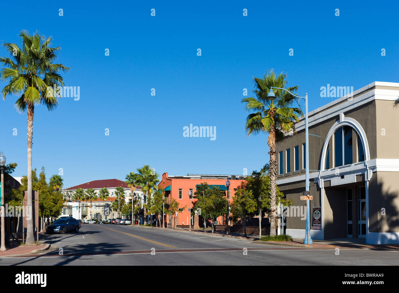 Harrison Avenue in historic downtown Panama City, Gulf Coast, Florida ...