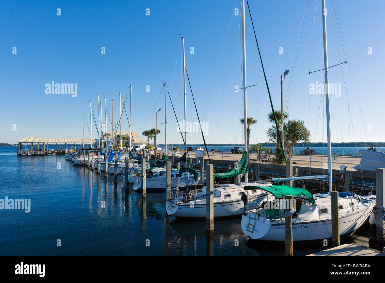Marina in Panama City, Gulf Coast, Florida, USA Stock Photo