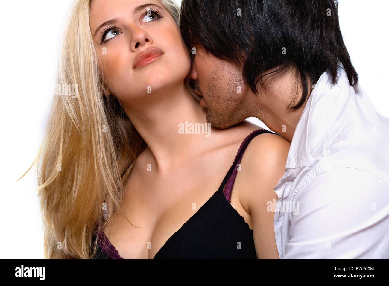 Young Couple 2 2-25 years Adult Adults Adults only Blond Blond hair Caucasians Close-up Couple Dark hair I Stock Photo