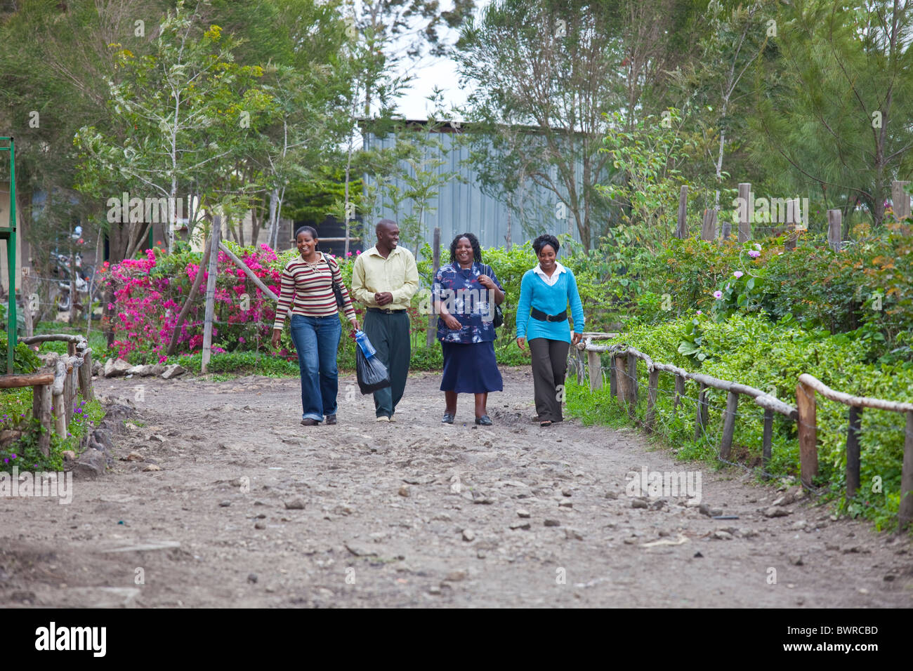 Teachers at Maji Mazuri Centre and School, Nairobi, Kenya Stock Photo