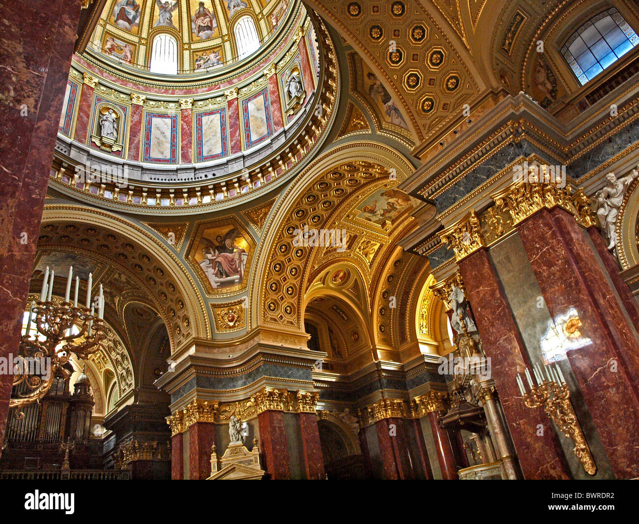 St. Stephen's Basilica. Budapest, Hungary. Interior Stock Photo - Alamy
