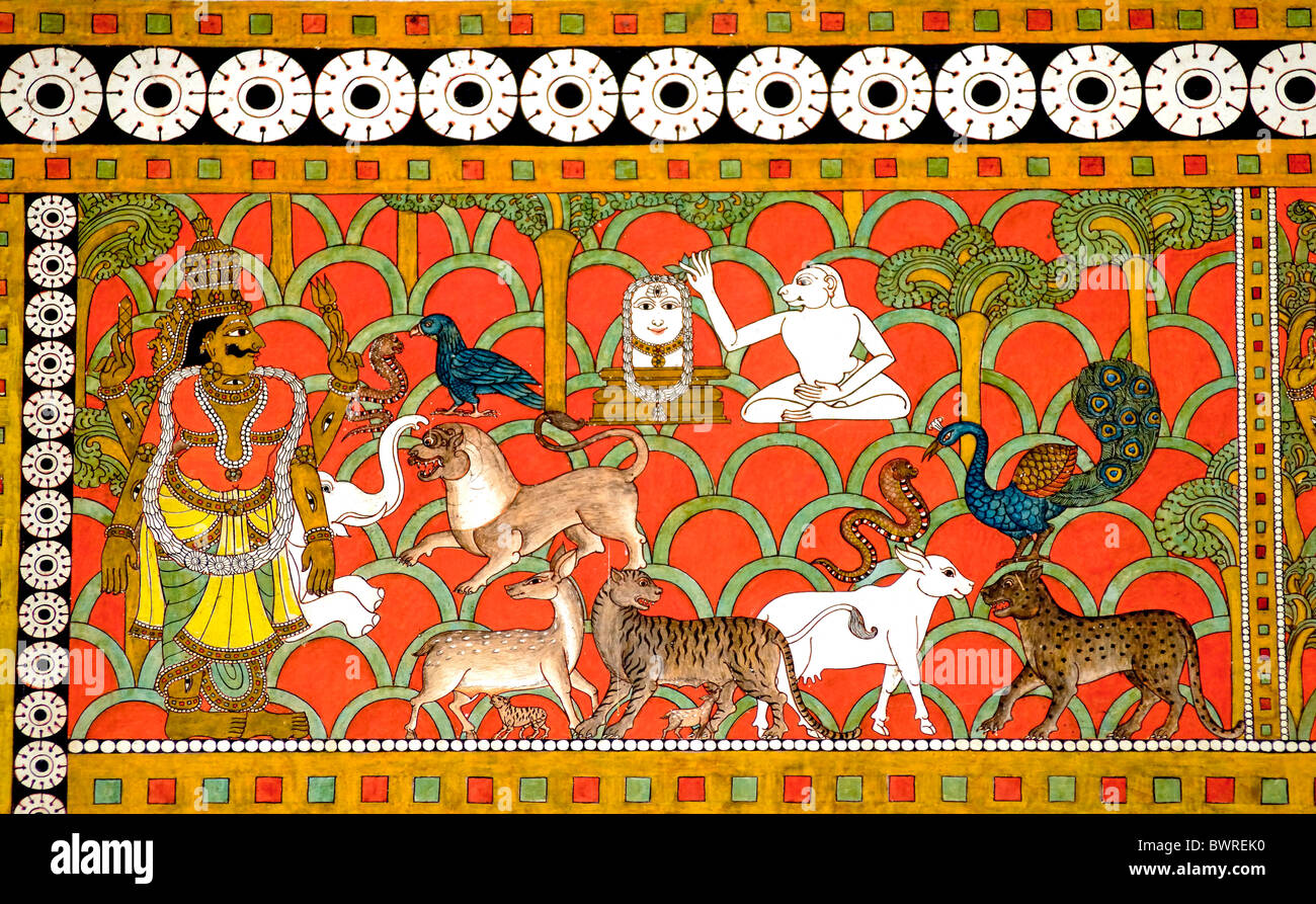 MURALS IN MEENAKSHI TEMPLE MADURAI TAMILNADU Stock Photo Alamy