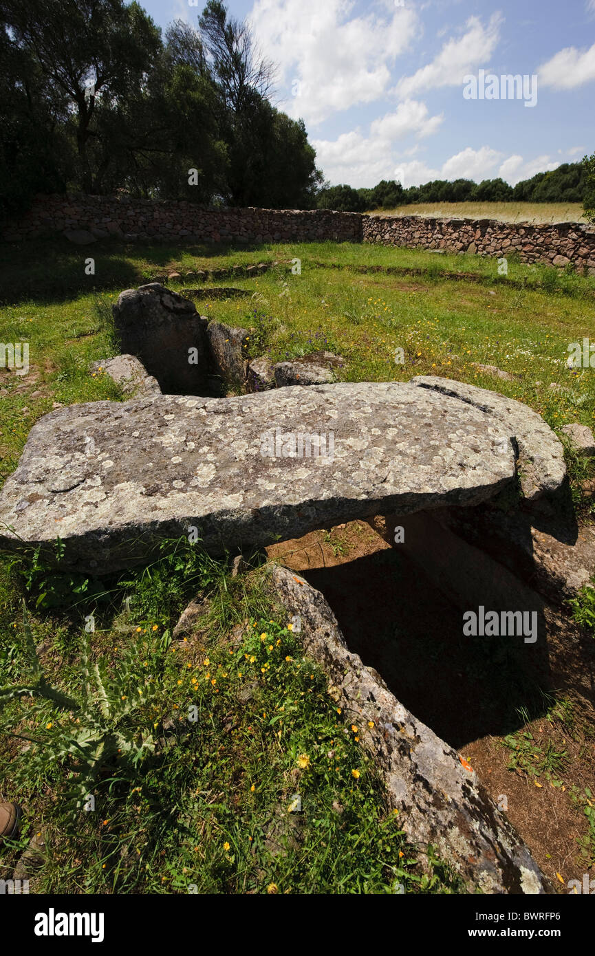 Neolithic tomb Moru near Arzachena, Sardinia, Italy Stock Photo