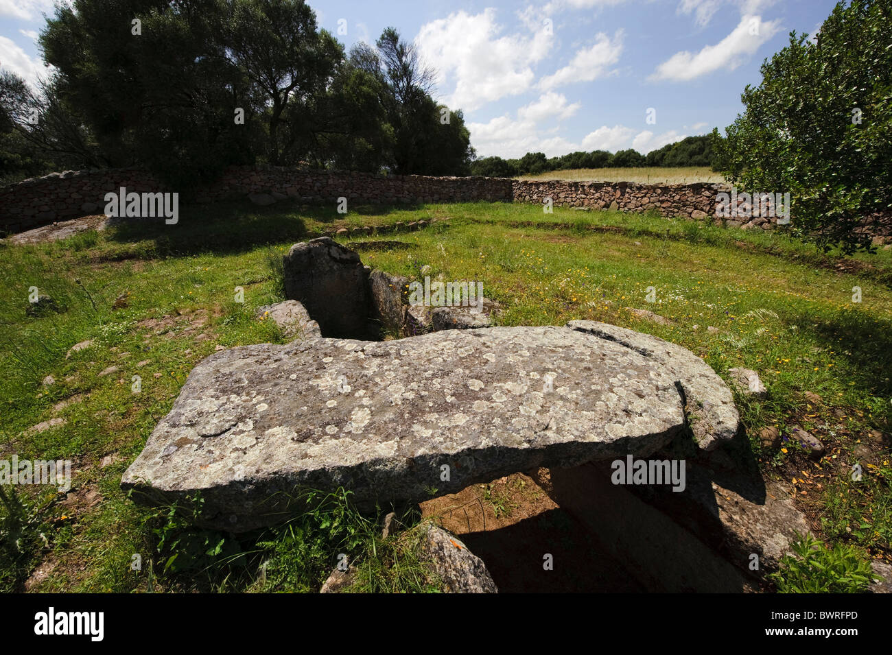 Neolithic tomb Moru  near Arzachena, Sardinia Stock Photo