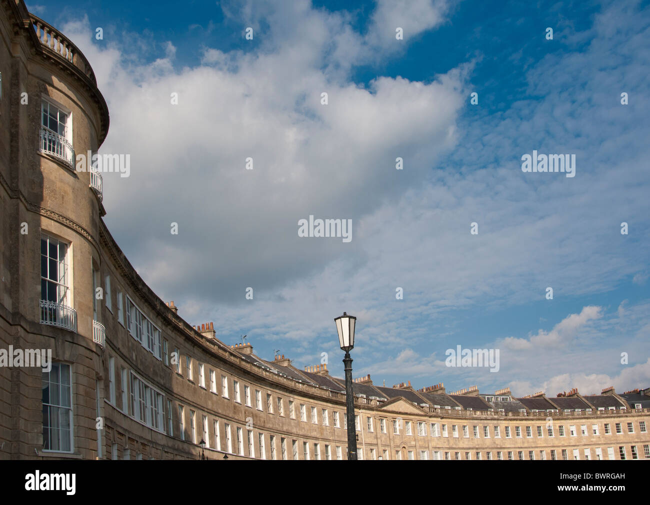 Bath, Avon, England. Lansdown Crescent the famous Regency