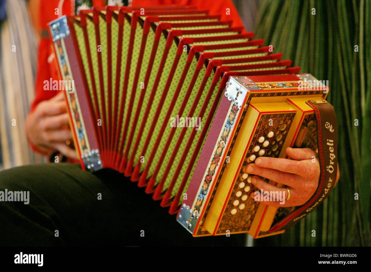 Switzerland Europe Schwyzerorgeli diatonic button accordion Swiss folk  music Bernese Oberland Canton Berne Bern Stock Photo - Alamy