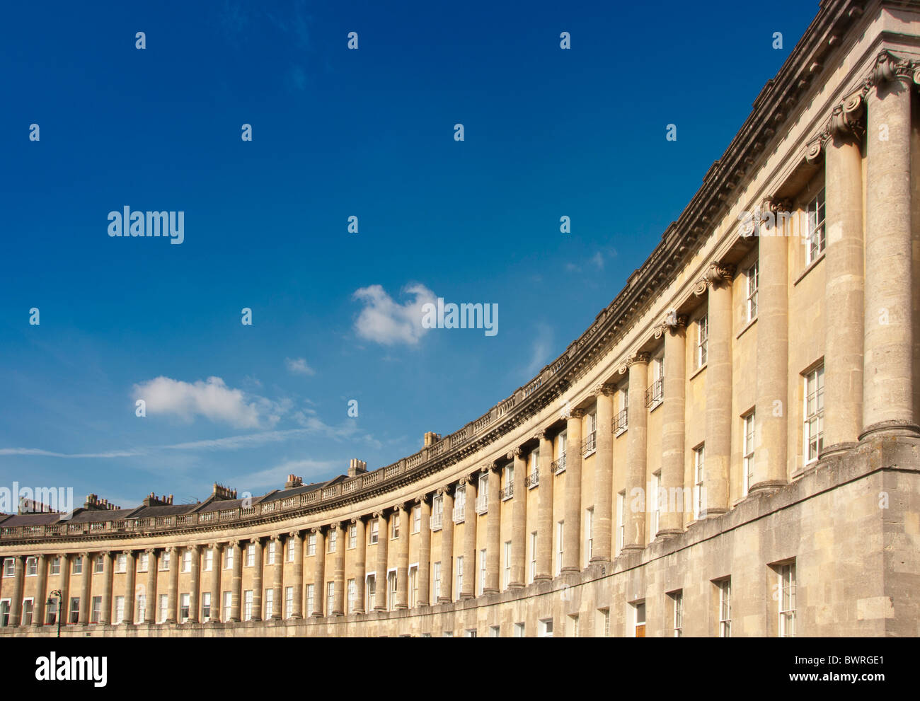 The Royal Crescent, Bath, England. Stock Photo