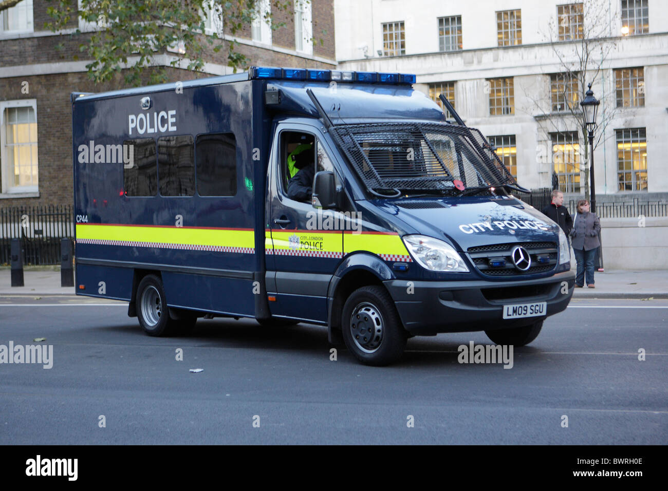 City of London police Riot Van Stock Photo
