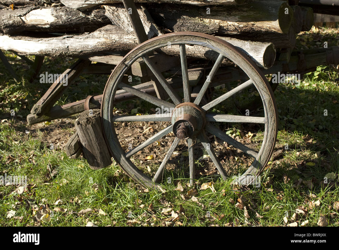 spoked wheel Stock Photo