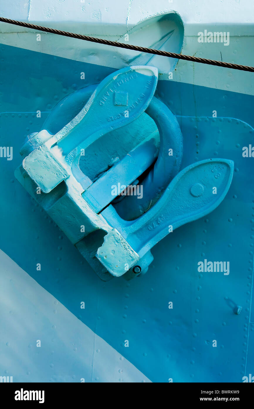 the big blue anchor Stock Photo
