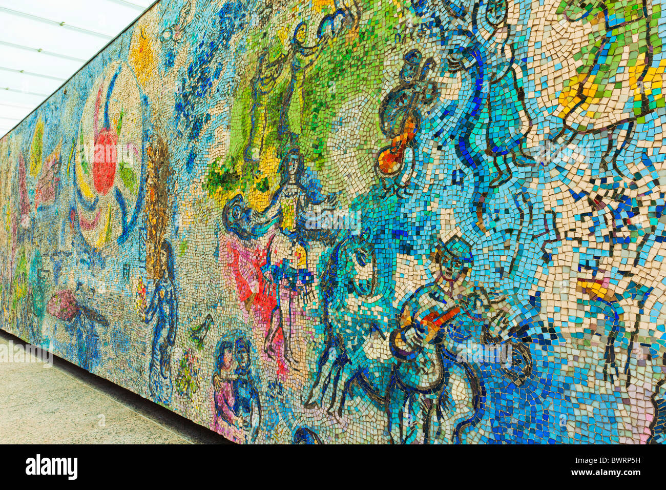 Four Seasons Mosaic, Marc Chagall, Chicago, Illinois Stock Photo