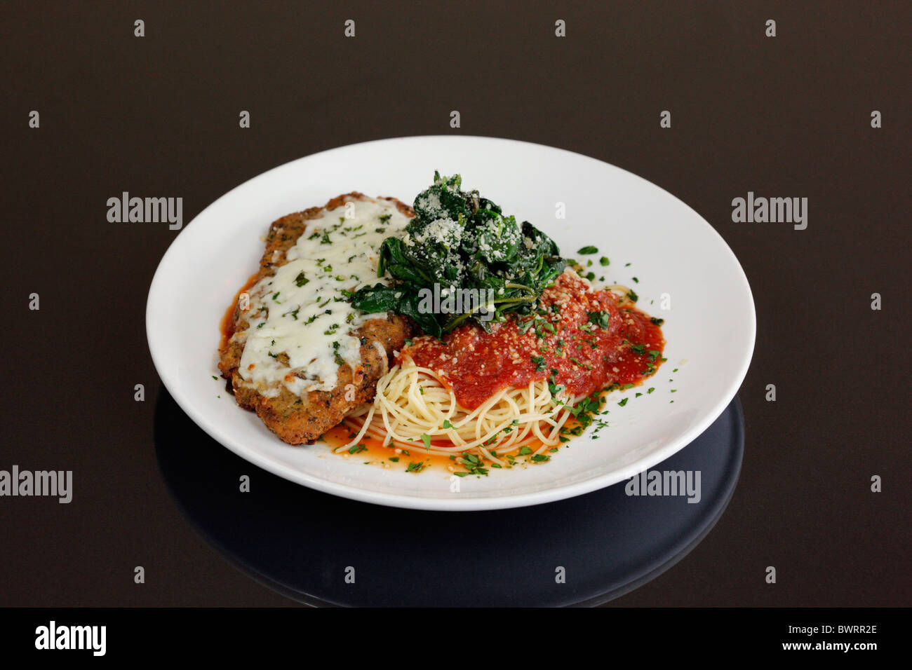 Veal Parmesan. Stock Photo