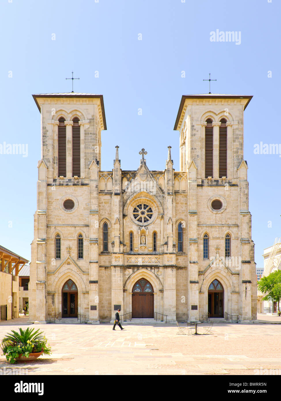 San Fernando Cathedral, San Antonio, TX Stock Photo