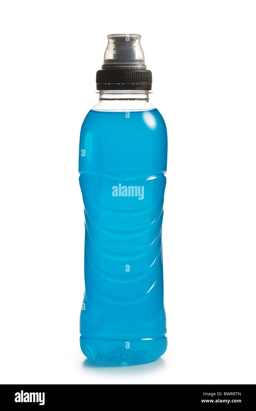 the blue energy drink in plastic bottle Stock Photo Alamy