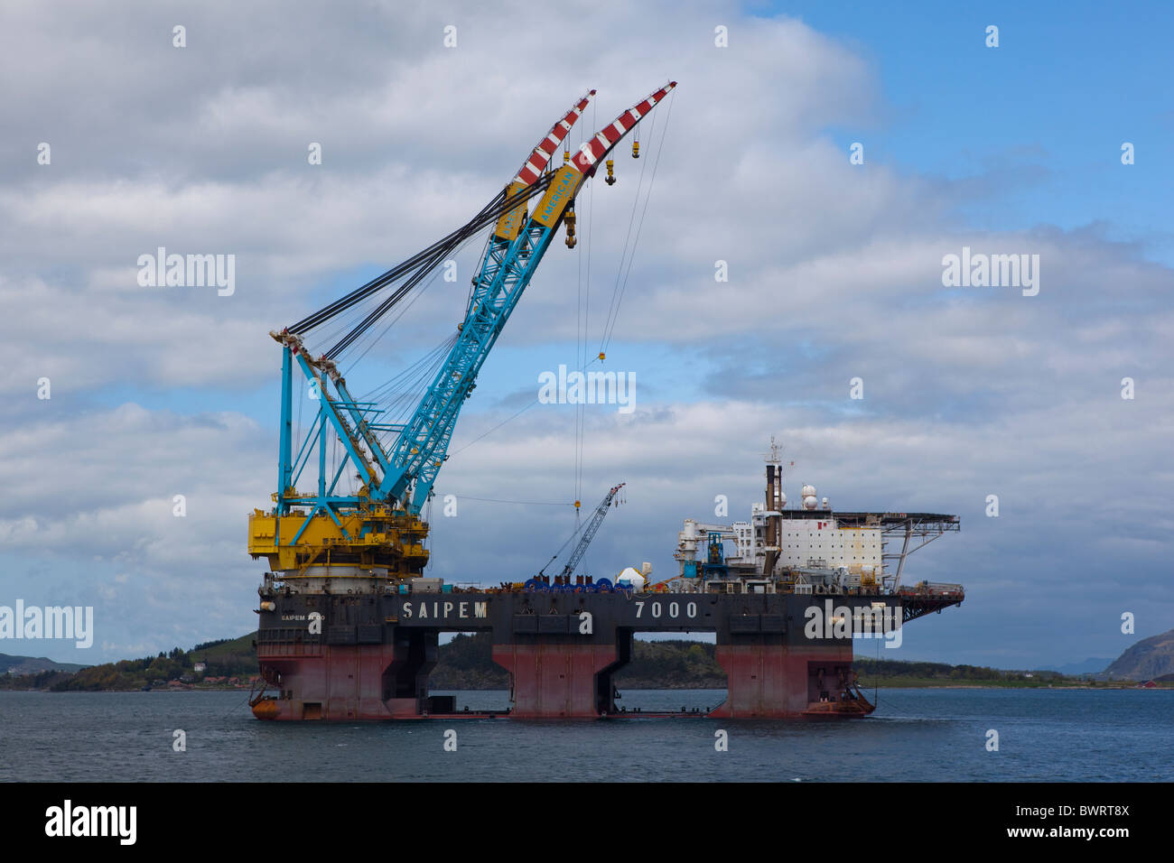 Saipem 7000, the giant floating crane, near Stavanger, Norway Stock Photo Alamy