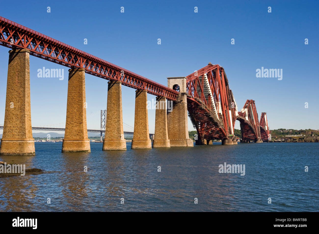 Forth Railway Bridge, Queensferry, Firth, Scotland, United Kingdom, Europe Stock Photo