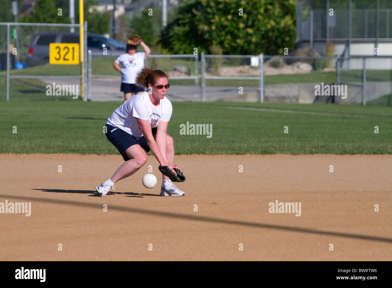 Women playing softball in Denver, Colorado, USA Stock Photo Alamy