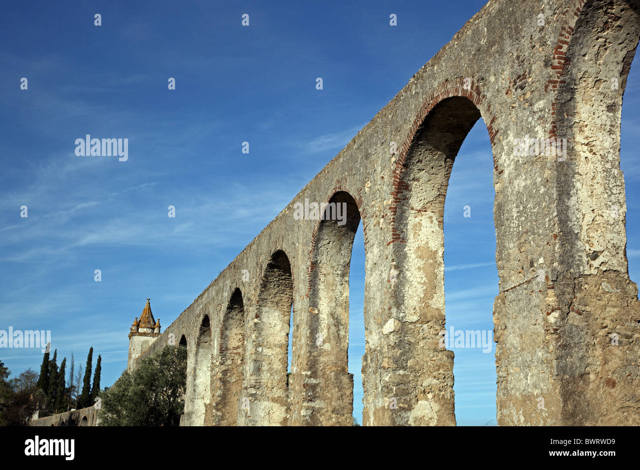 Ancient Aqueduct at Evora Alto Alentejo Portugal Europe Stock Photo