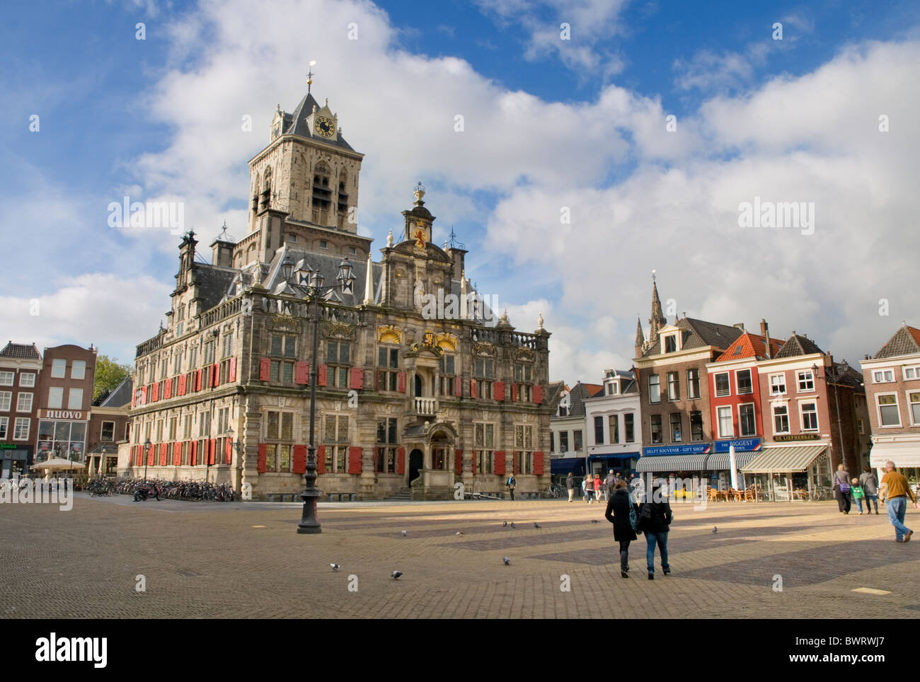 The City Hall in the Dutch town of Delft Stock Photo