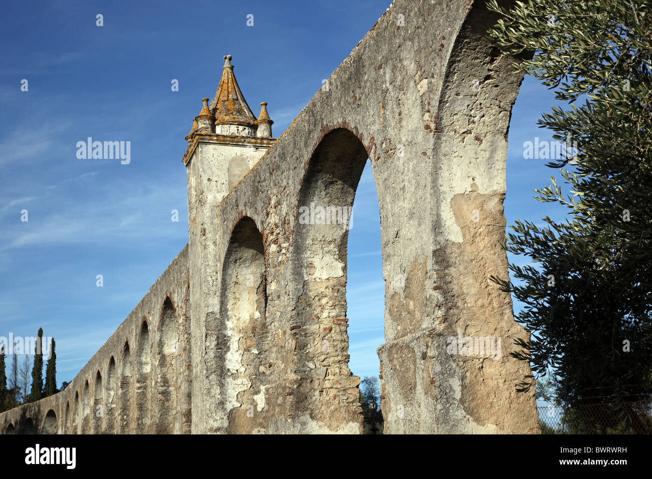 Ancient Aqueduct at Evora Alto Alentejo Portugal Europe Stock Photo