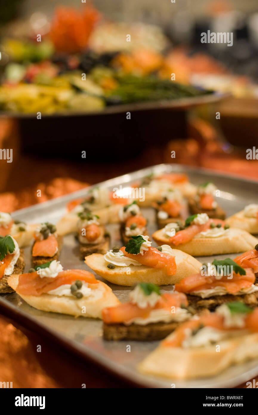 Hors D Oeuvre At A Traditional American Wedding Stock Photo