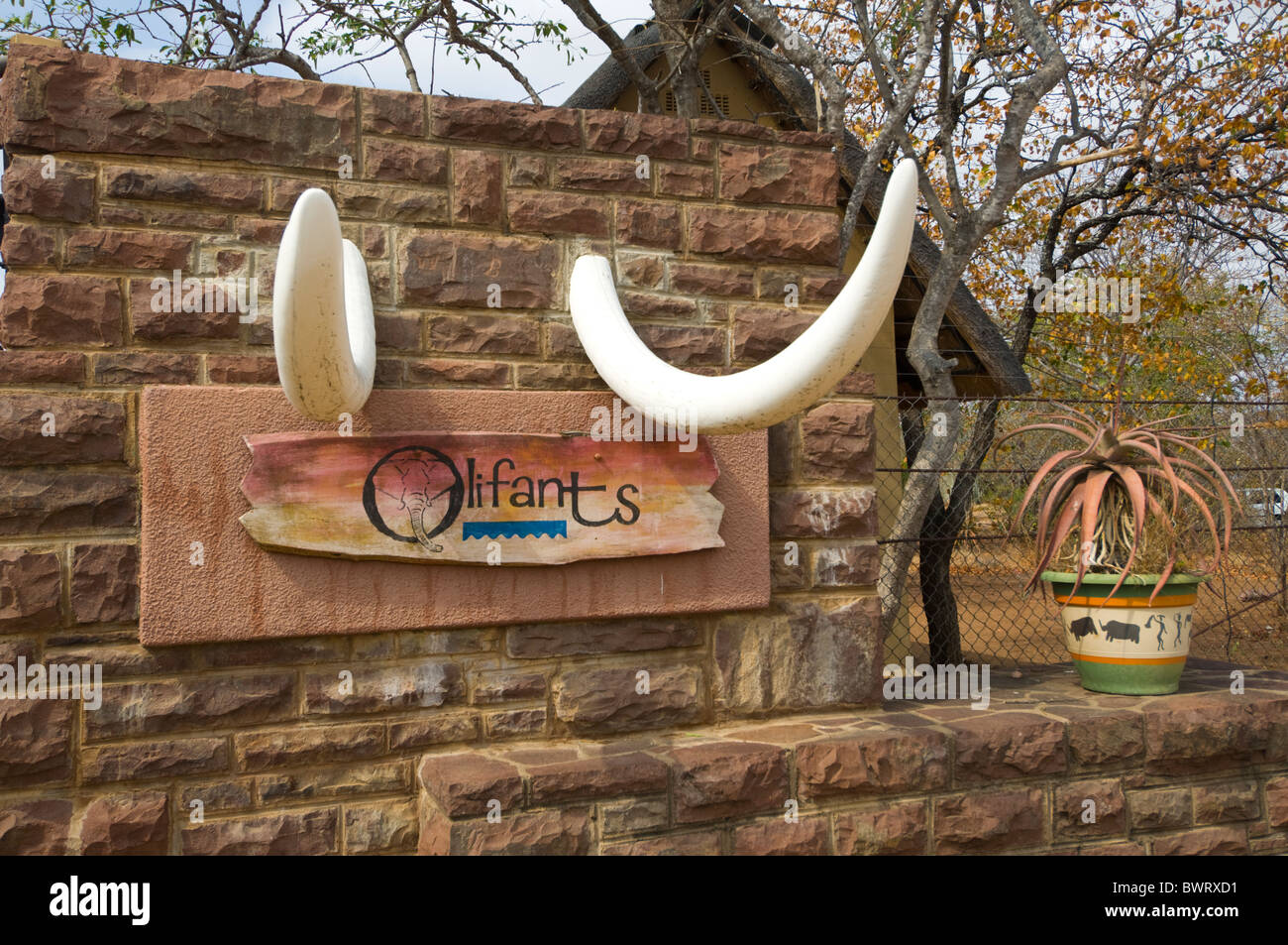 Olifants Rest Camp Entrance Kruger National Park South Africa Stock Photo