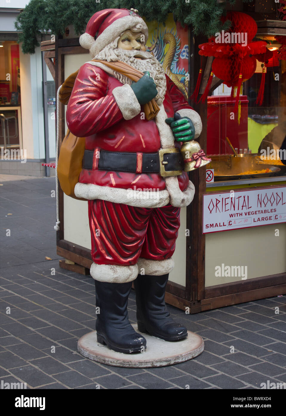 Father Christmas / Santa Claus at Liverpool Christmas Market Stock