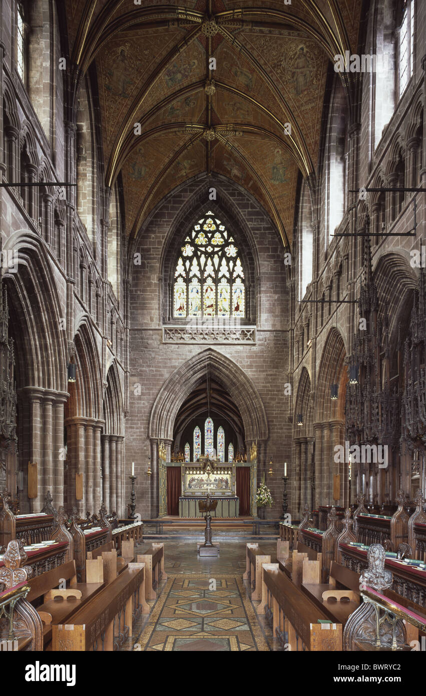 Chester Cathedral Quire to east Stock Photo