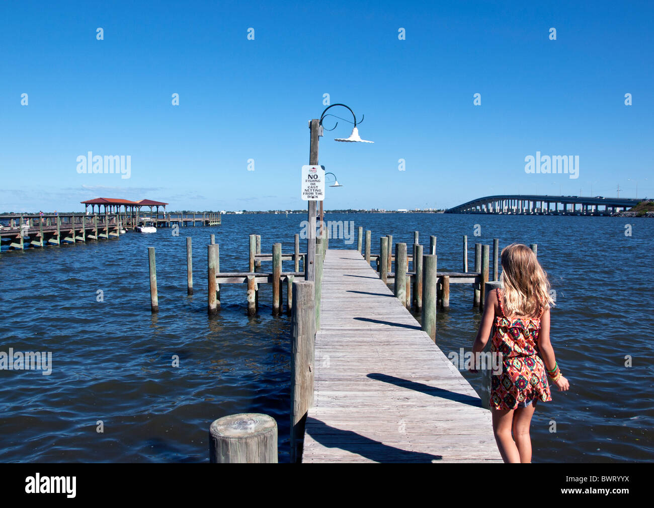Indian River Lagoon at Eau Gallie in Florida USA on the Atlantic coast