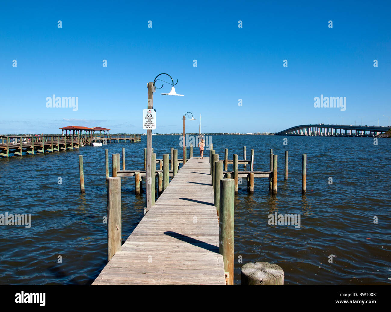 Indian River Lagoon at Eau Gallie in Florida USA on the Atlantic coast