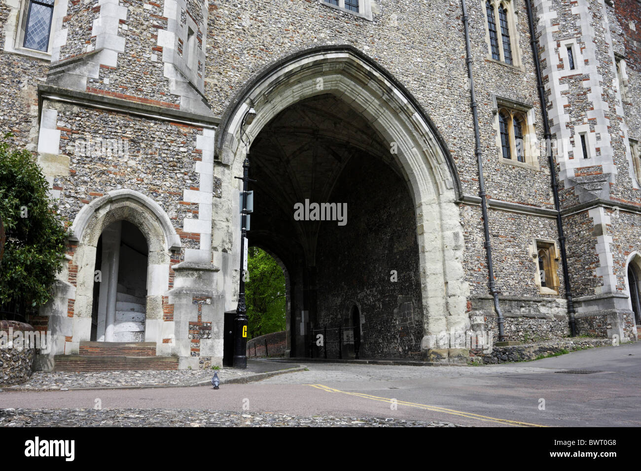 14th century architecture at Abbey Gate in the historic City of St