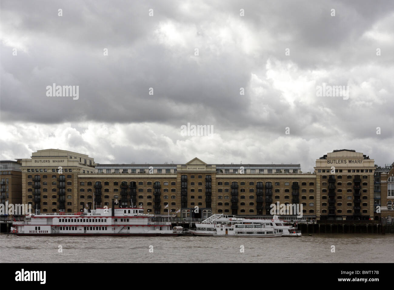 River view of butlers Wharf in London Stock Photo