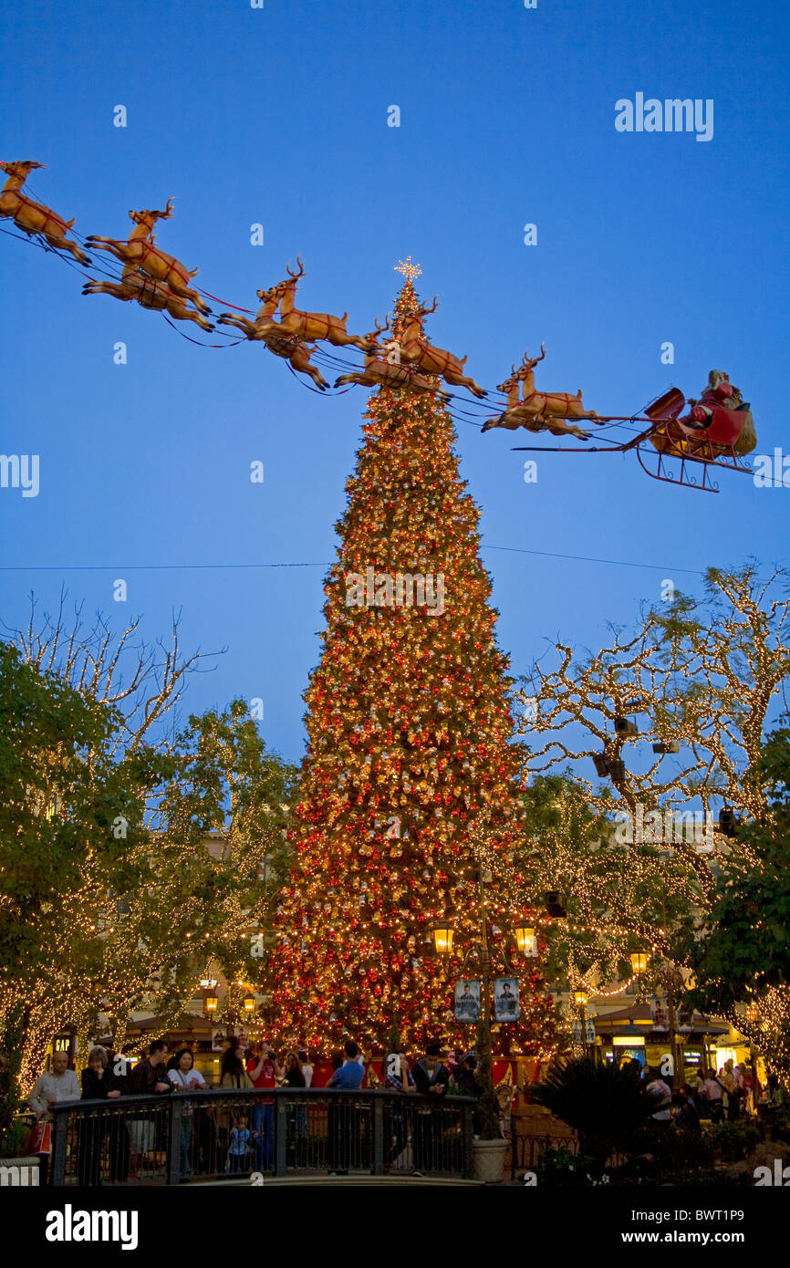 Christmas Tree at the Grove, Los Angeles, California, USA Stock Photo