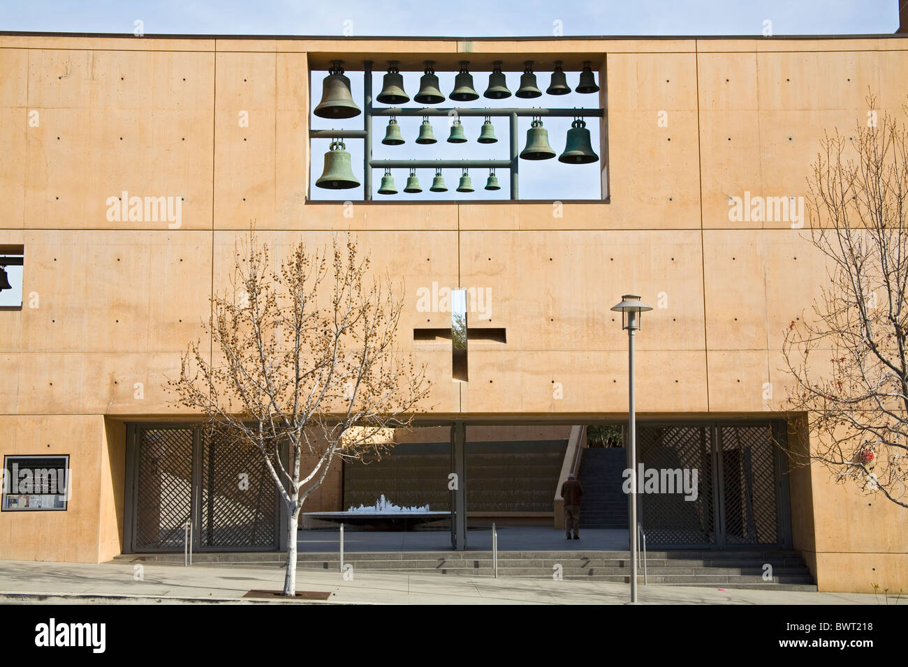 Cathedral of Our Lady of the Angels by architect Rafael Moneo, Downtown Los Angeles, California, USA Stock Photo