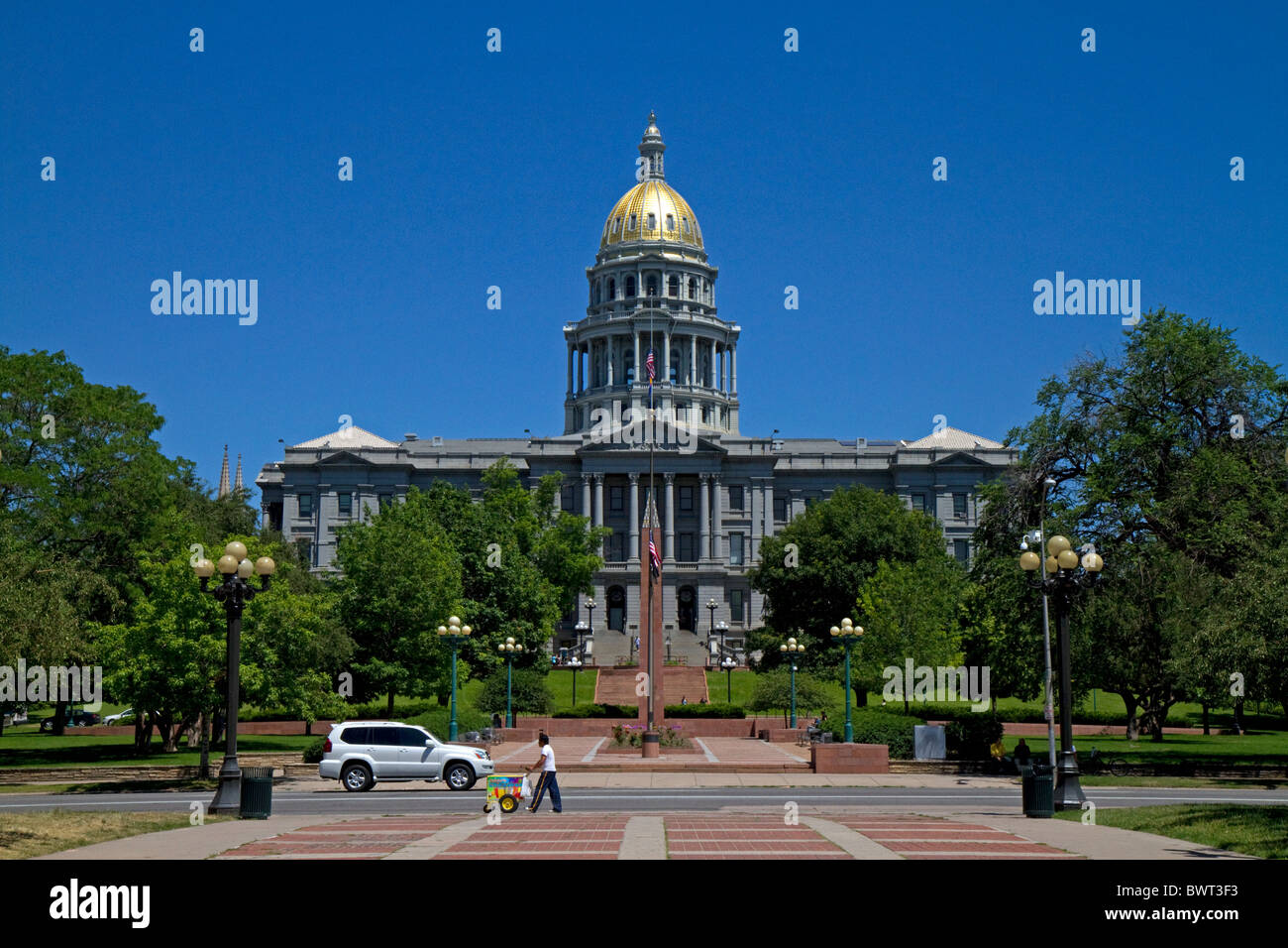 The Colorado State Capitol Building located in Denver, Colorado, USA. Stock Photo