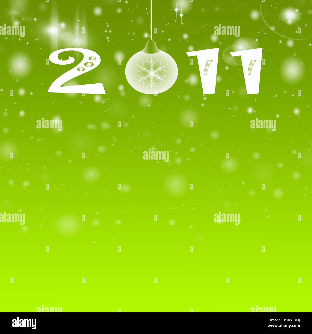 Abstract light background of 2011 Stock Photo