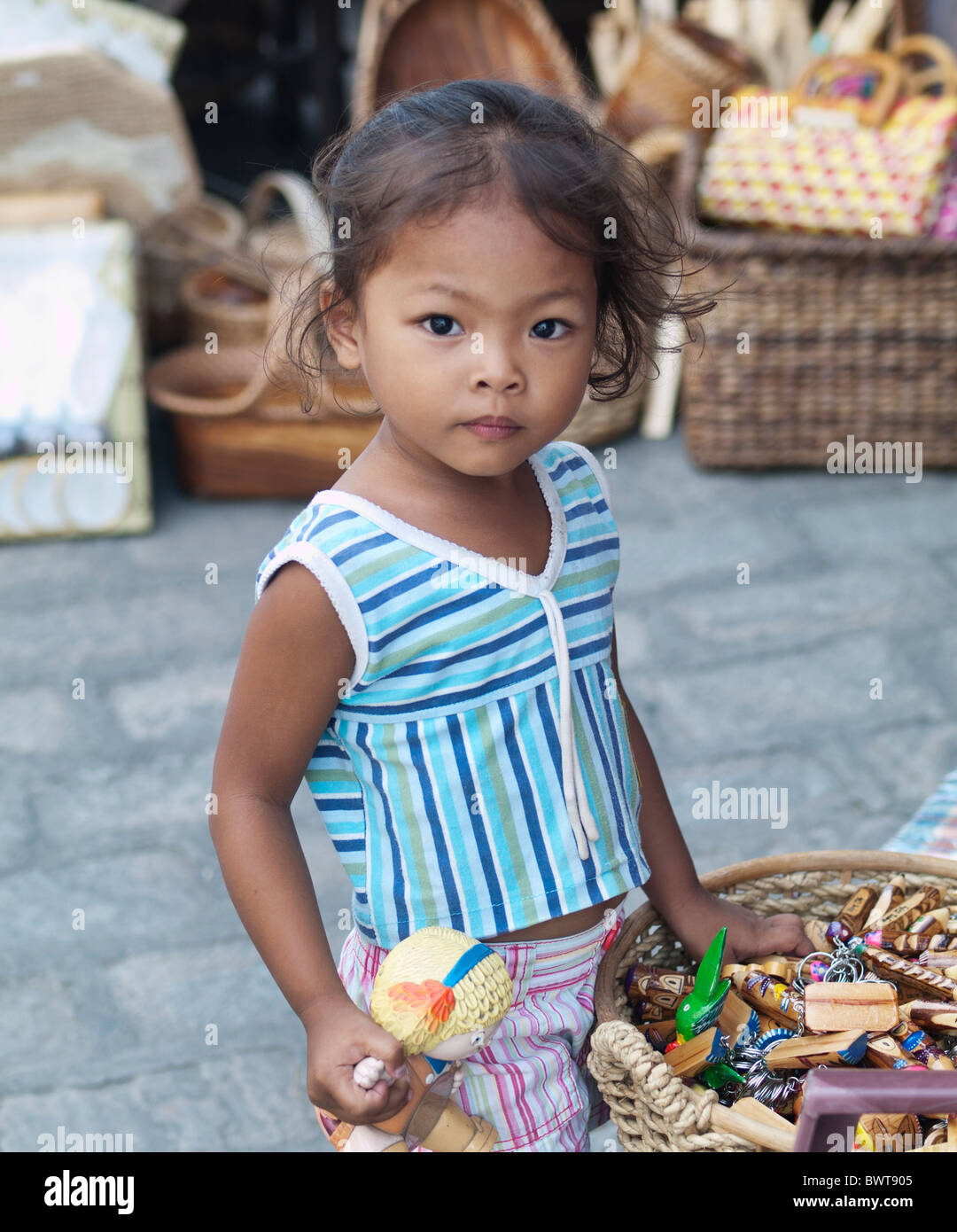 Cute filipino girl Stock Photo