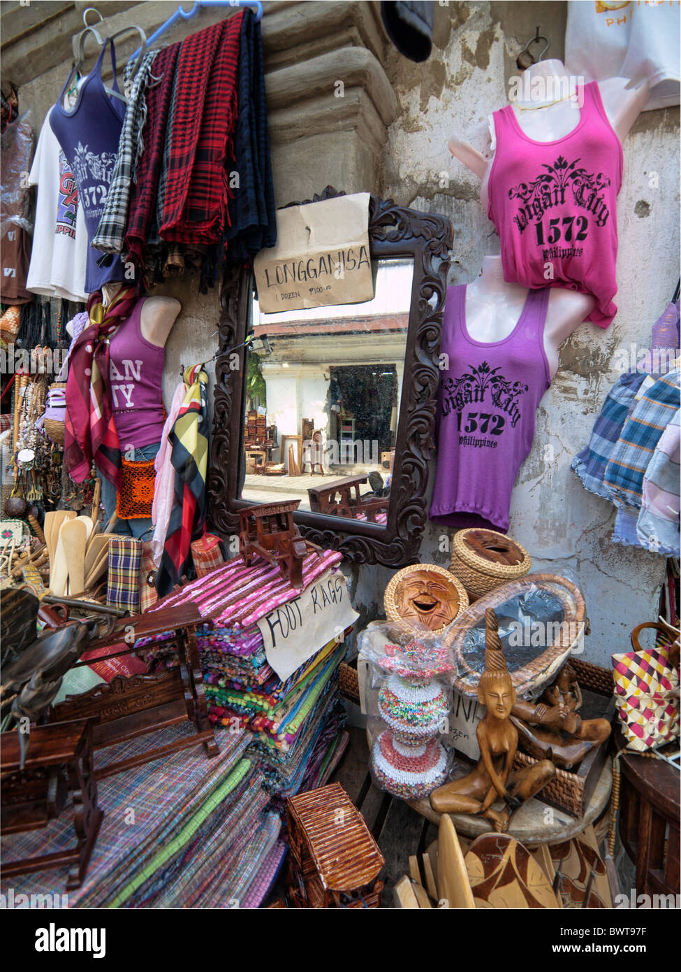 Souvenir shop in Vigan Philippines Stock Photo