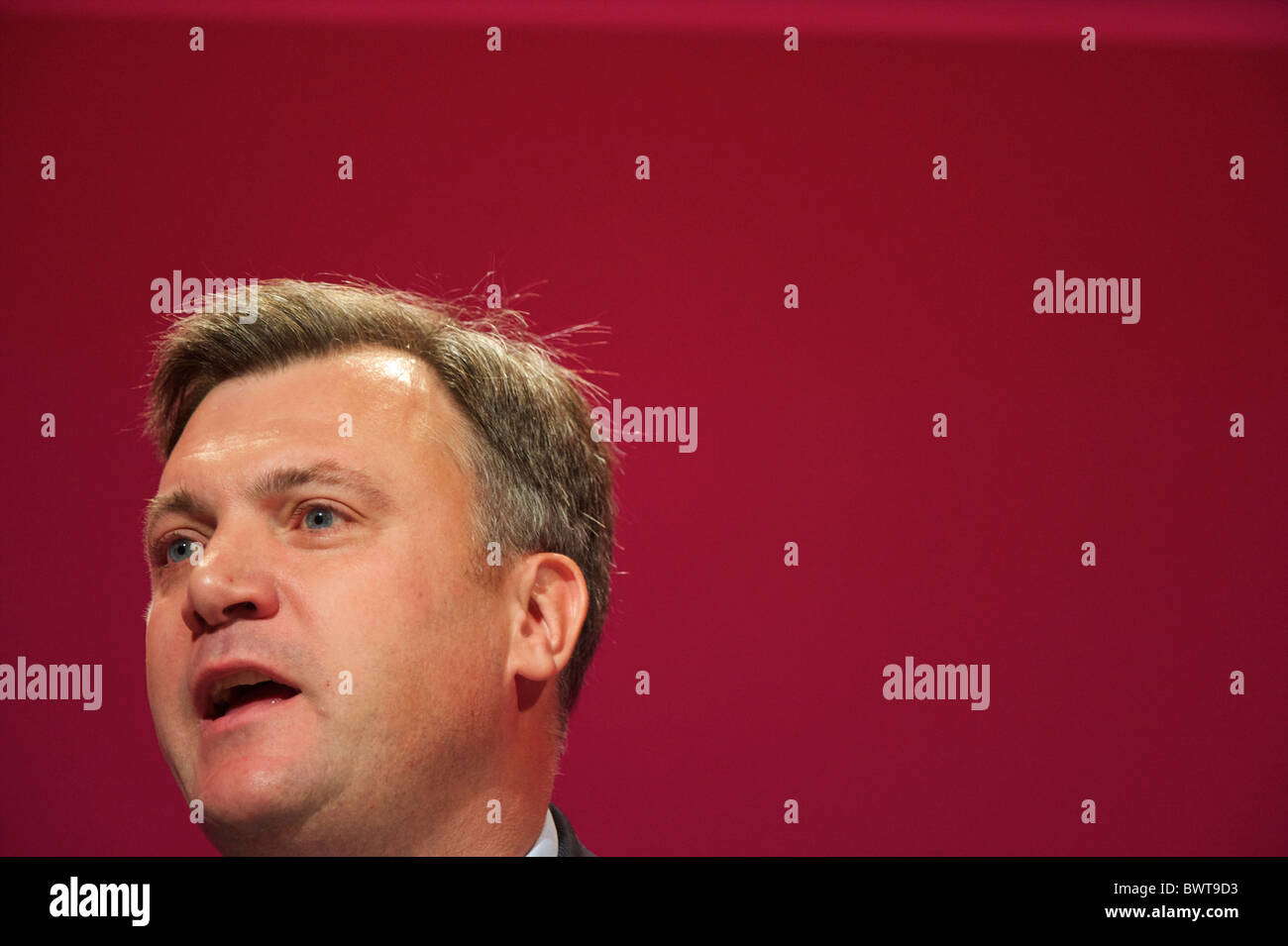 Ed Balls addresses delgates attending the Labour Party Conference in