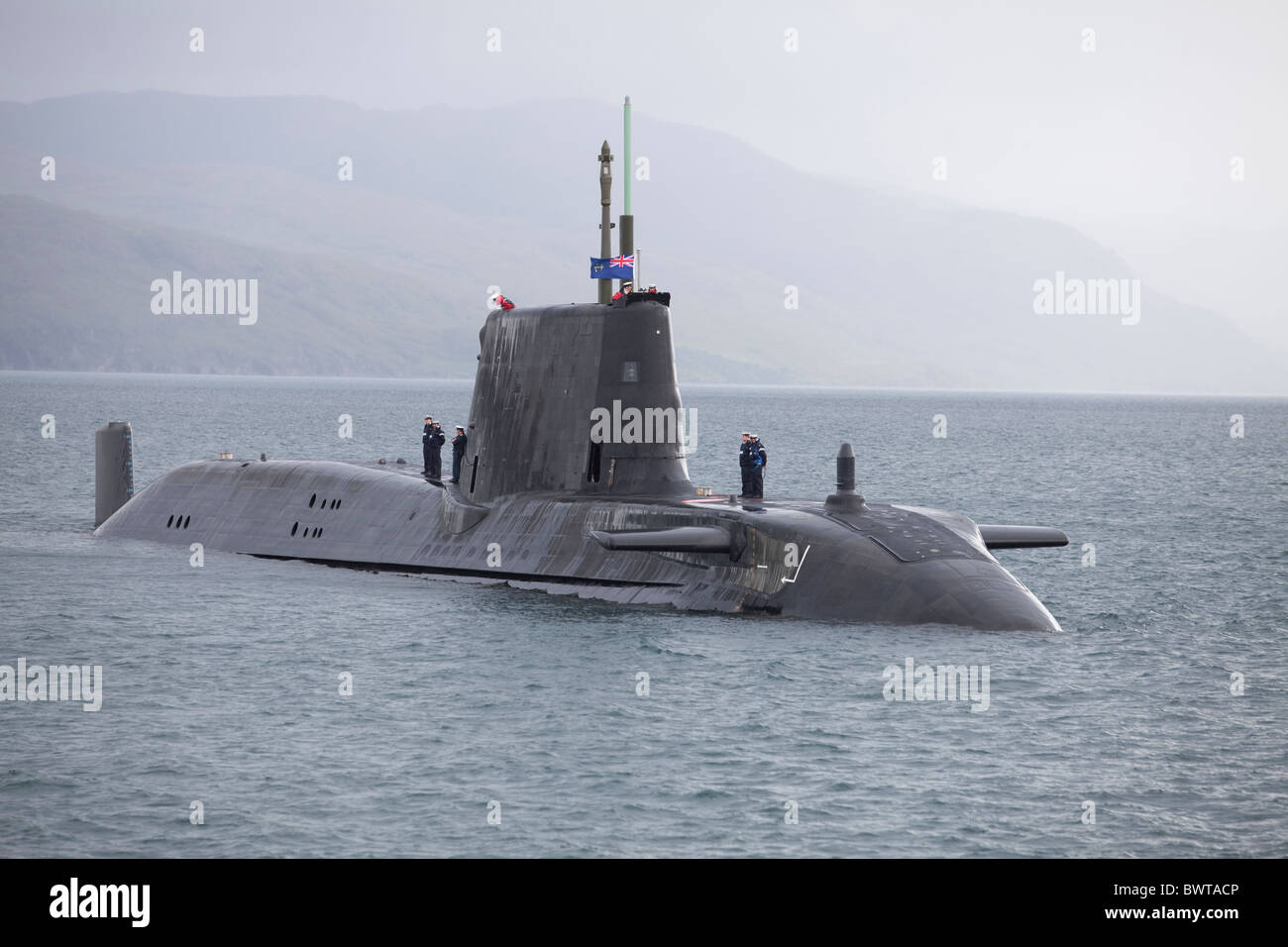HMS Astute the Royal Navy's most advanced submarine in the waters off