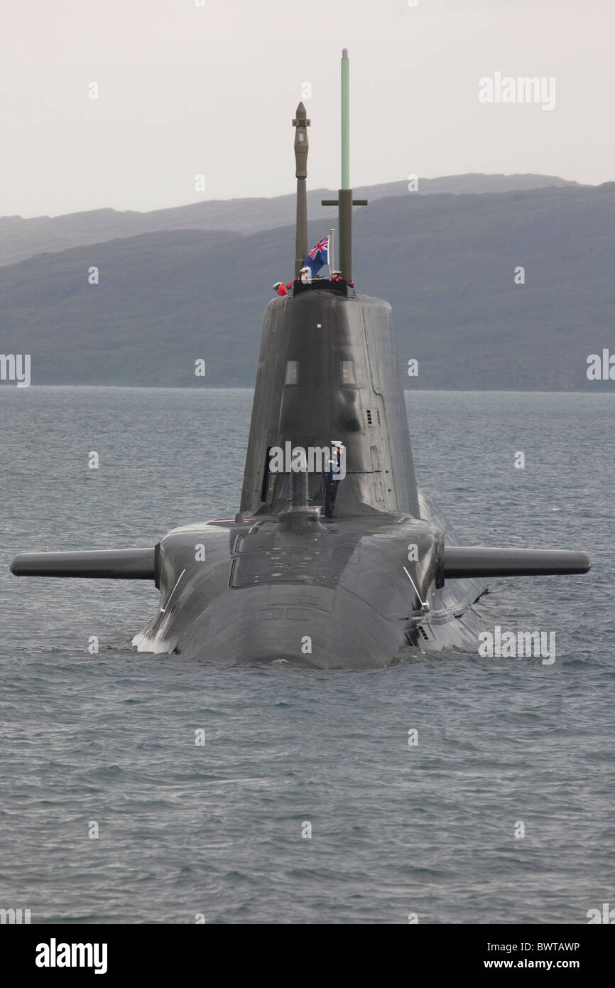 HMS Astute the Royal Navy's most advanced submarine in the waters off