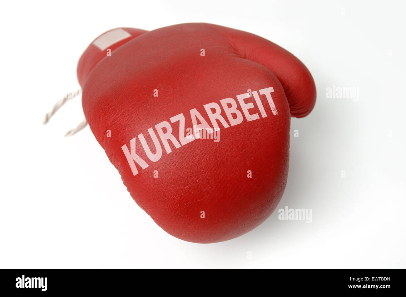 Red boxing glove Stock Photo